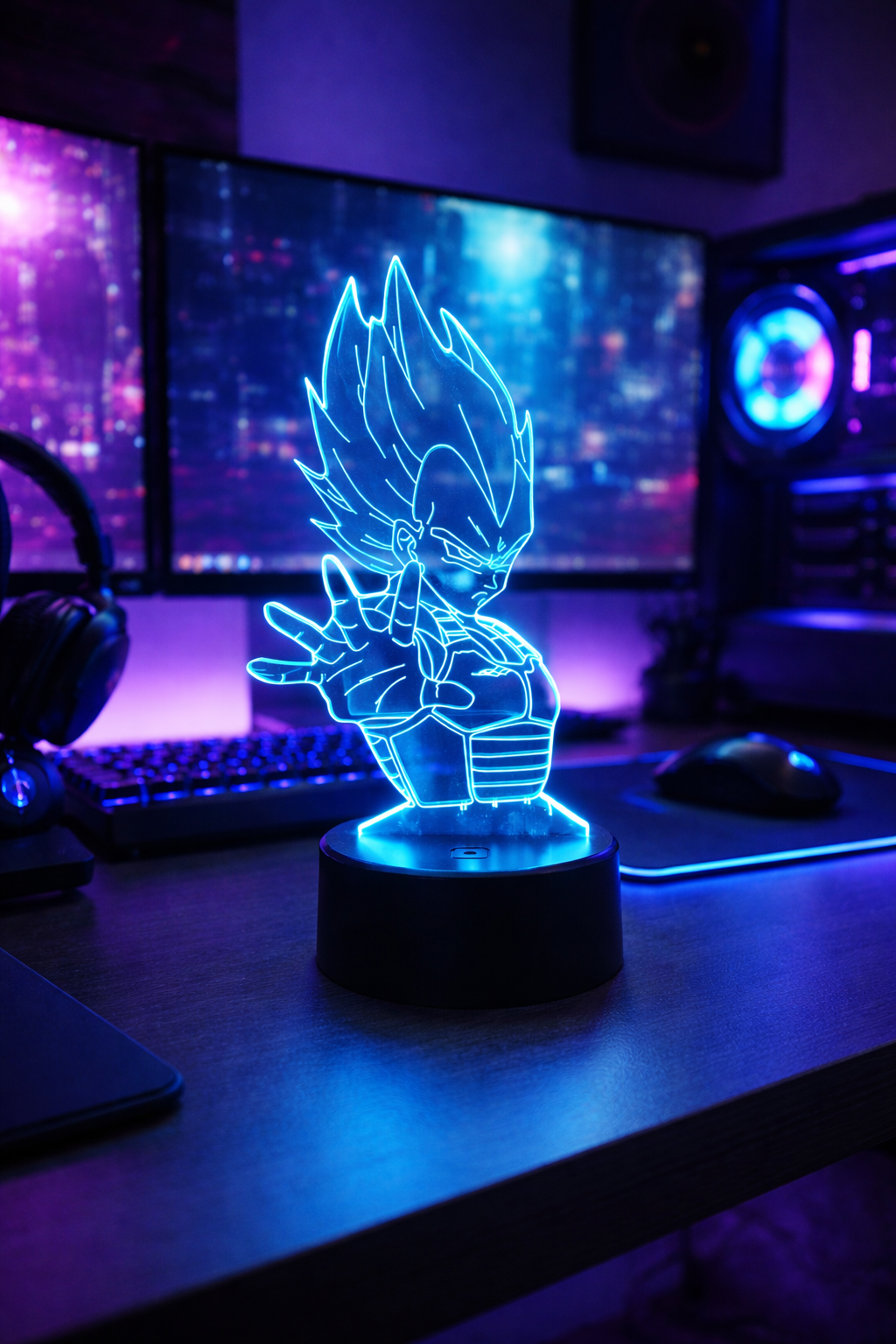 Vegeta 3D LED Illusion Lamp - Dragon Ball Z