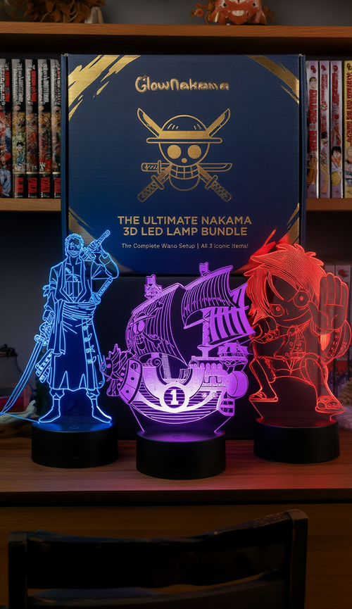 One Piece Wano Trio: 3D LED Lamp Bundle