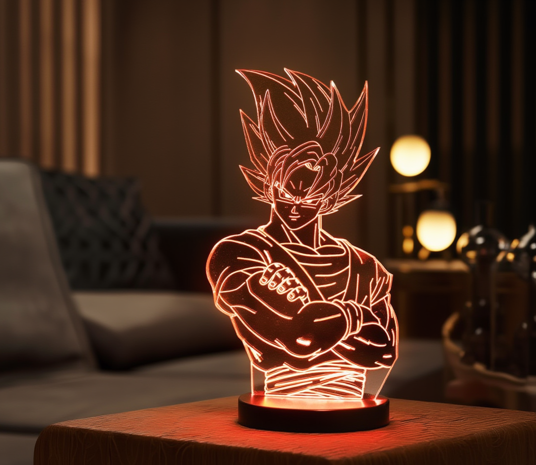 Goku 3D LED Illusion Lamp - Dragon Ball Z